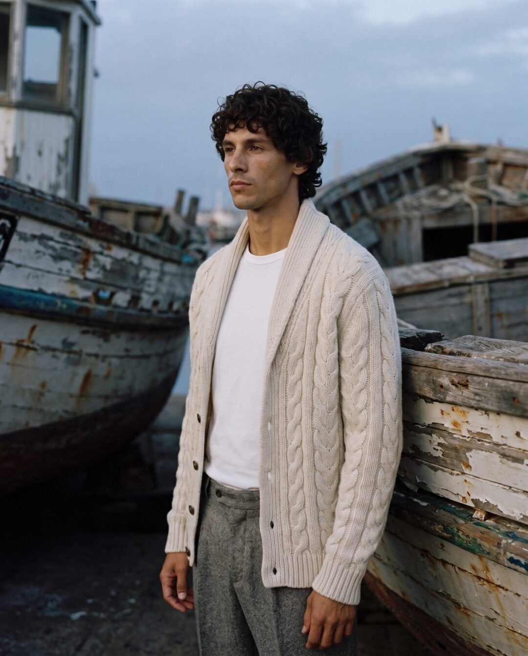 Ruben Adams at a Cape Town harbour at dawn